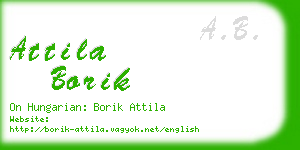 attila borik business card